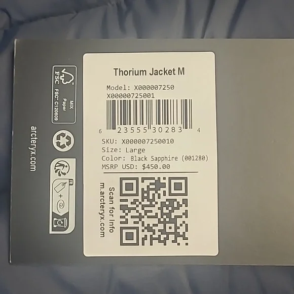 Arc'teryx Thorium Jacket Men's - Black Sapphire, Large - Season 2024 - Picture 9 of 11